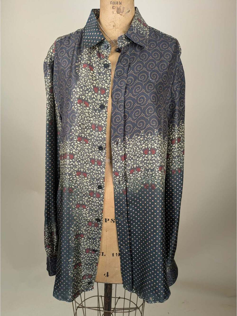 Roberto Cavalli silk mens maximalist button down